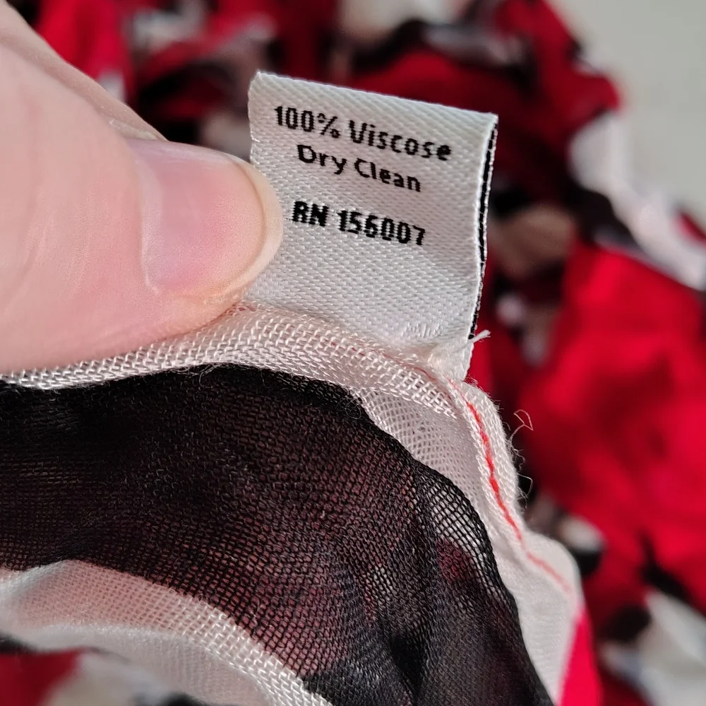 Vera Bradley Vintage Red and Black Lightweight Scarf With Giant Penguins